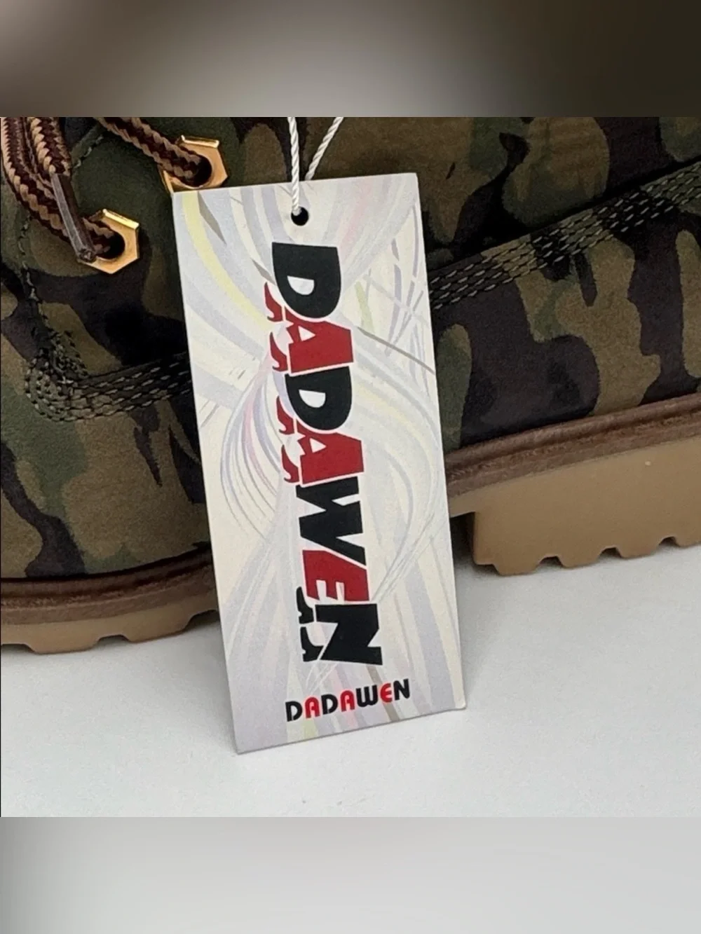NWT DADAWEN Camo Lace-Up Combat Boots Size US 2Y / EU 33